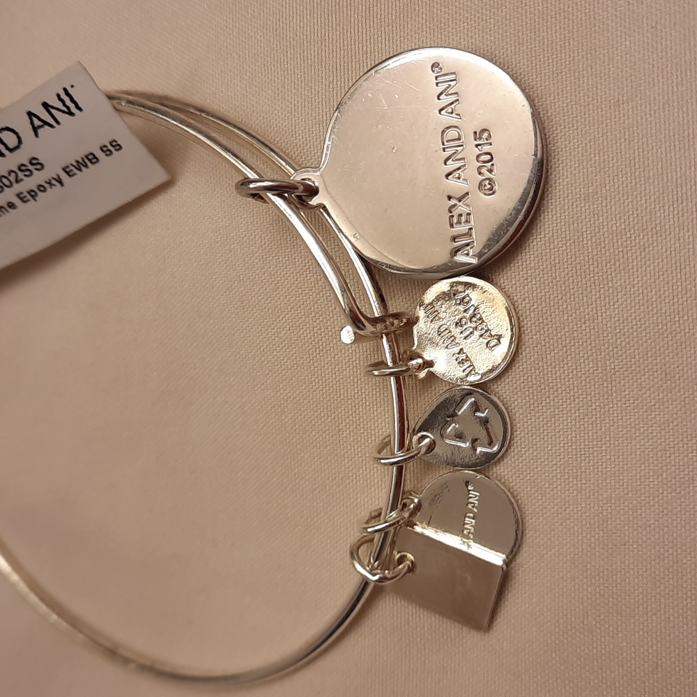 NWT, Alex and Ani 2015 Team USA Flame Epoxy Bracelet - Picture 8 of 10
